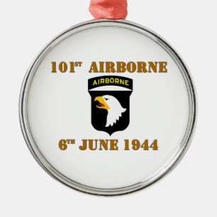 Ornamento De Metal 101st Airborne D-Day Normandy