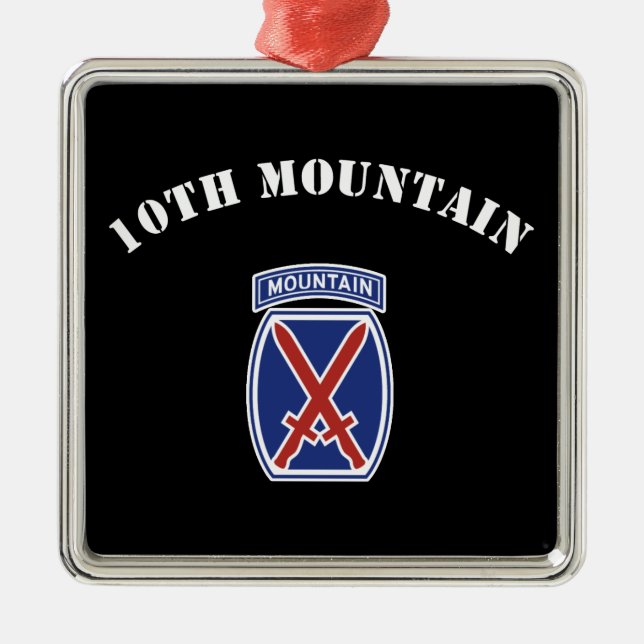 Ornamento De Metal 10o Divisão da montanha (Frente)