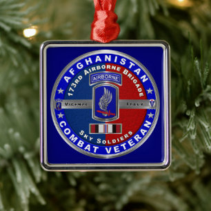 Ornamento De Metal 173ª Brigada Aerotransportada Afeganistão Natal Ve