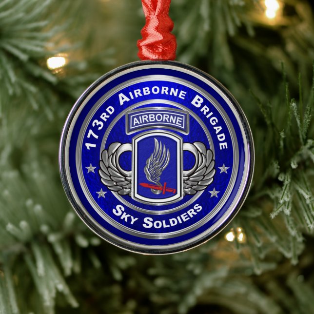 Ornamento De Metal 173rd Airborne Brigade Christmas (Árvore)