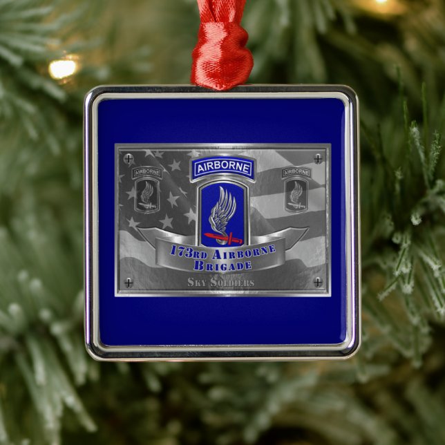 Ornamento De Metal 173rd Airborne Brigade Christmas (Árvore)
