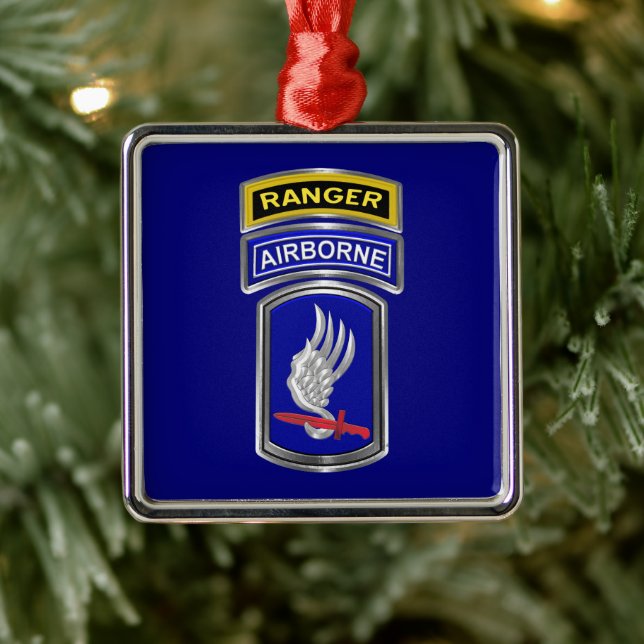 Ornamento De Metal 173rd Airborne Brigade Ranger Christmas (Árvore)