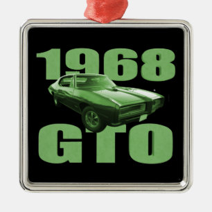 Ornamento De Metal 1968 Pontiac GTO Muscle Car Verde