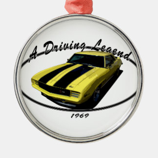 ORNAMENTO DE METAL 1969 AMARELO DE CAMARO Z28