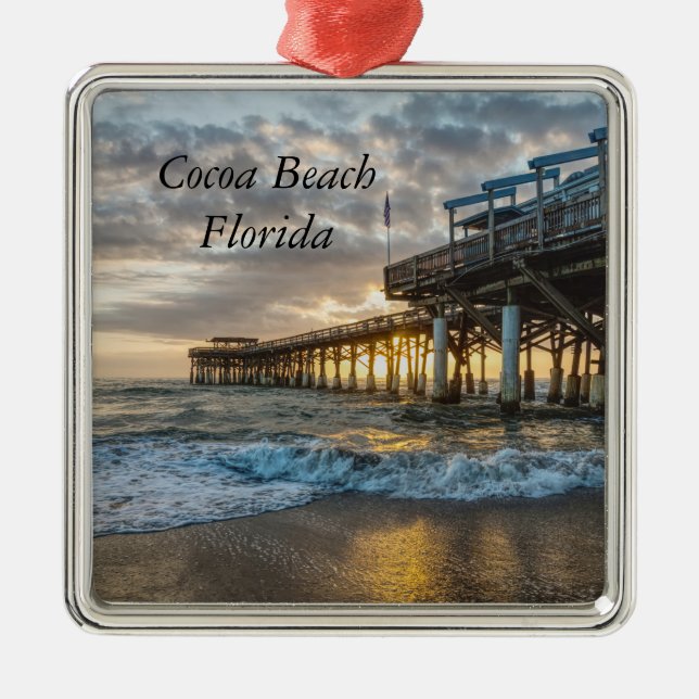 Ornamento De Metal 1rua Sunrise 2017 Cocoa Beach (Frente)
