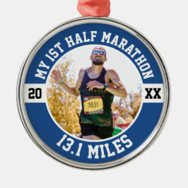 Ornamento De Metal 1st Half Marathon Runner First Running Marathoner 