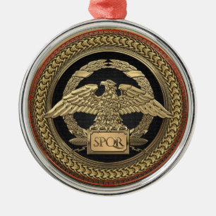 Ornamento De Metal [200] Águia Imperial Romana Dourada sobre o Doura