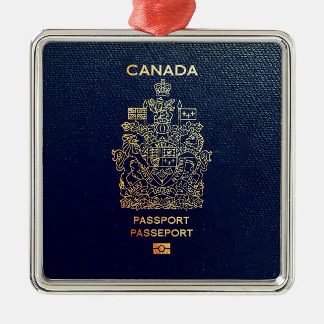 Ornamento De Metal [200] Cobrir de passaporte canadiano (Frente)