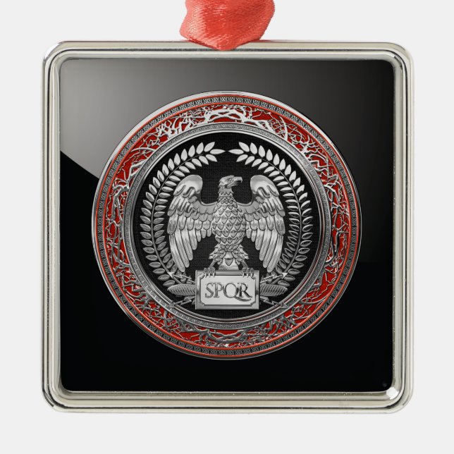 Ornamento De Metal [200] Silver Roman Imperial Eagle (Frente)