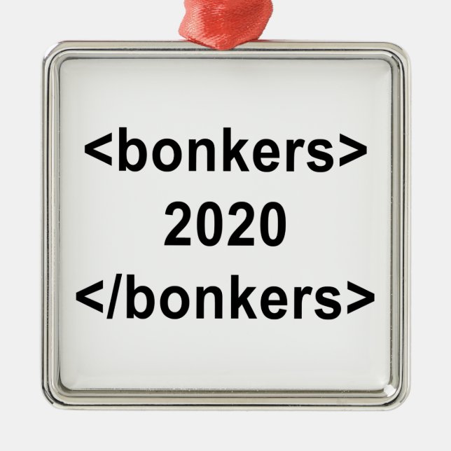 Ornamento De Metal 2020 Bonkers (Frente)