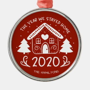 Ornamento De Metal 2020 O Ano Em Que Ficamos Em Casa