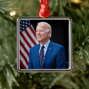 Ornamento De Metal 2021 Joe Biden Presidente dos EUA Retrato