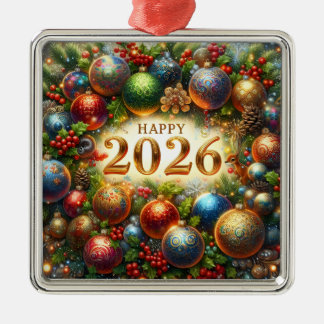 Ornamento De Metal 2026 Christmas Tree Ornament