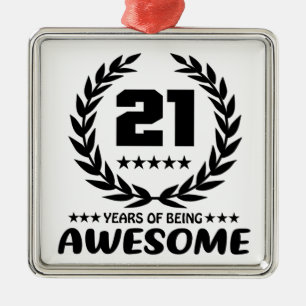 Ornamento De Metal 21 anos de ser impressionante