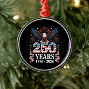 Ornamento De Metal 250º Aniversário EUA 1776 2026 Águia Patriótica