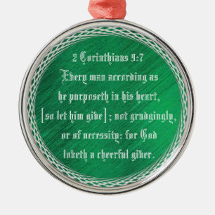 Ornamento De Metal 2 Corintianos 9:7