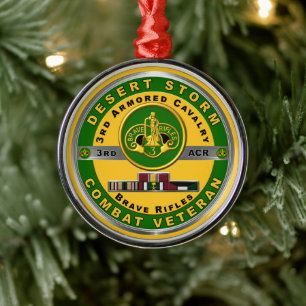 Ornamento De Metal 3º Regimento de Cavalaria Armada Tempestade Veter