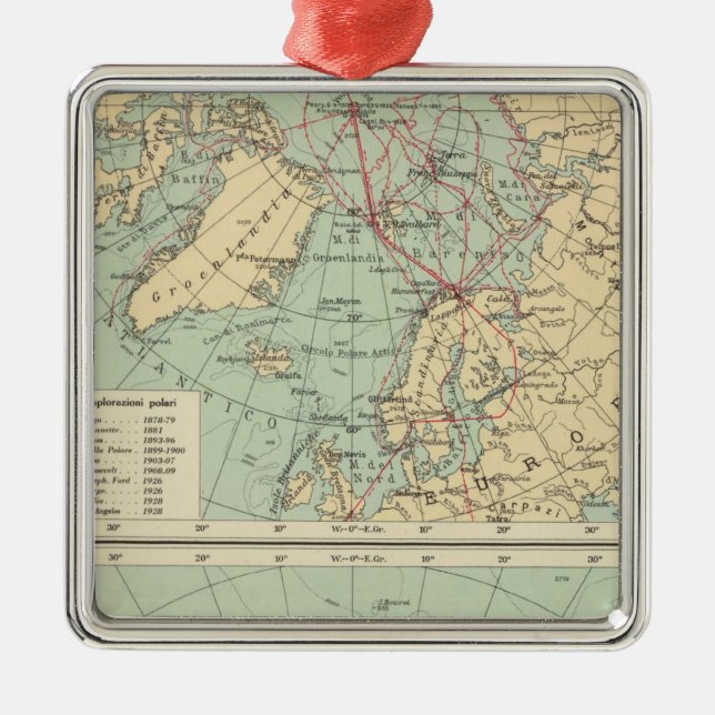 Ornamento De Metal 3 Terras Polares (Frente)