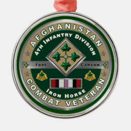 Ornamento De Metal 4ª Divisão de Infantaria Afeganistão Veterano