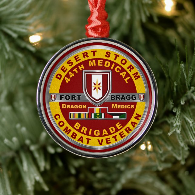 Ornamento De Metal 44 Medical Brigade Desert Storm Veteran (Árvore)