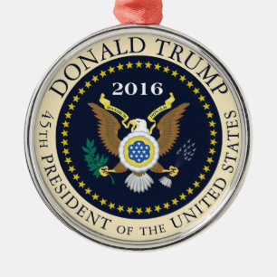 Ornamento De Metal 45th Presidente dos Estados Unidos