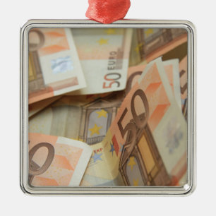 Ornamento De Metal 50 Euros Money Art