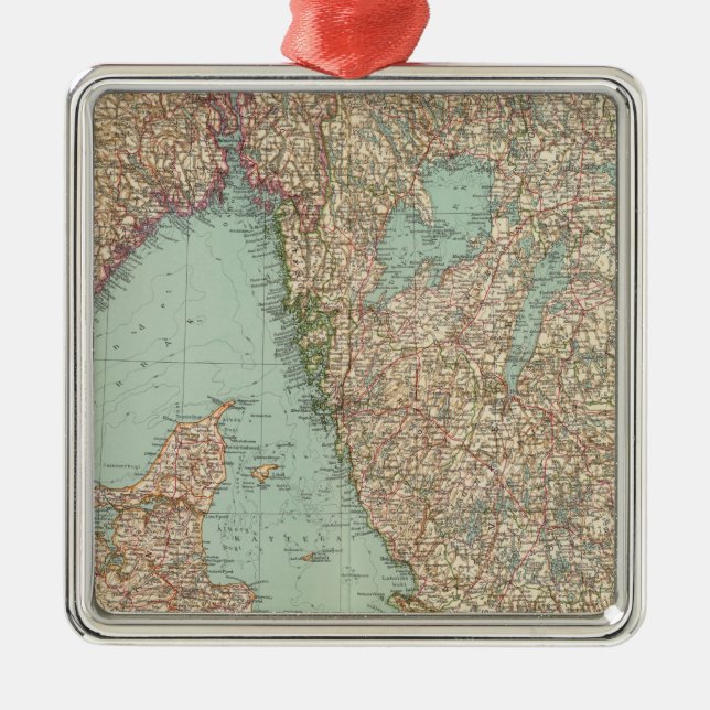 Ornamento De Metal 6364 Suecia, sul da Noruega (Frente)