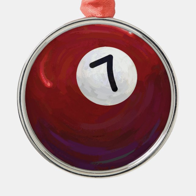 Ornamento De Metal 7 Ball (Frente)
