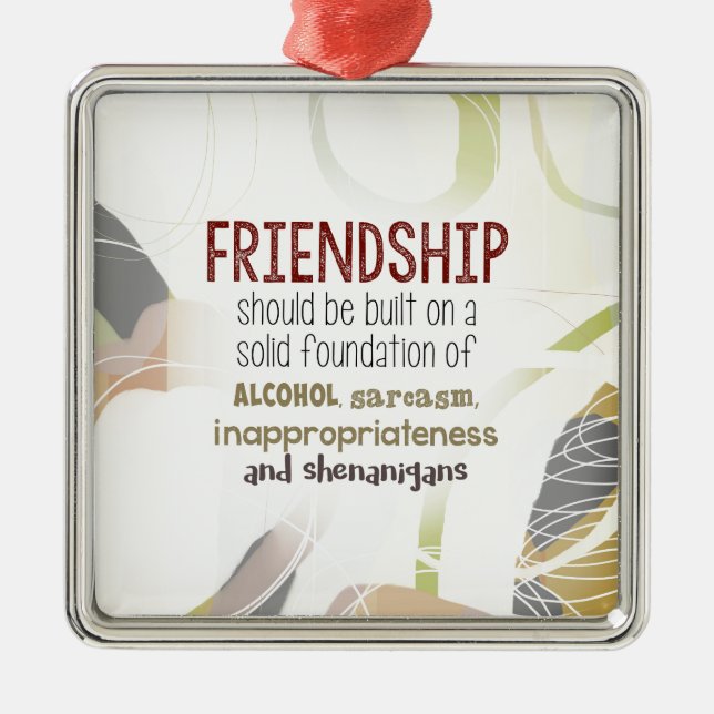 Ornamento De Metal 810.friendship-shenanigans (Frente)