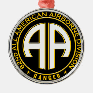 Ornamento De Metal 82º Patch Casual de Todos os Ranger Aéreos America