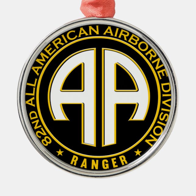Ornamento De Metal 82º Patch Casual de Todos os Ranger Aéreos America (Frente)