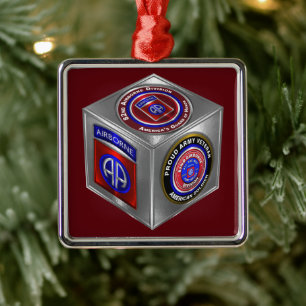 Ornamento De Metal 82.ª Divisão Aérea Presente de Natal