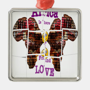 Ornamento De Metal A África é onde encontrei o Amor