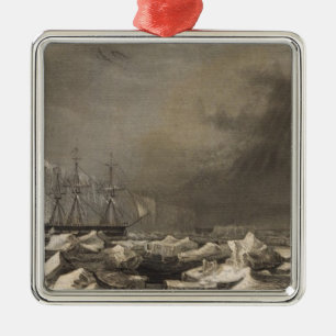 Ornamento De Metal A Antártica 3