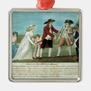 Ornamento De Metal A apreensão de Louis XVI e sua família