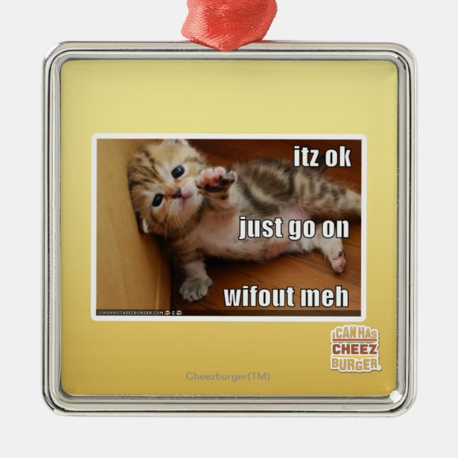 Ornamento De Metal A aprovação de Itz, apenas vai no meh do wifout (Frente)