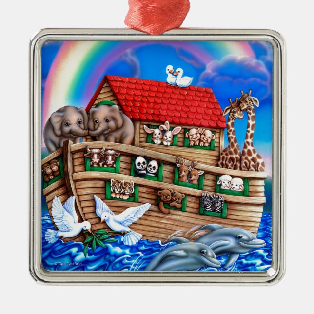 Ornamento De Metal A arca de Noah (Frente)
