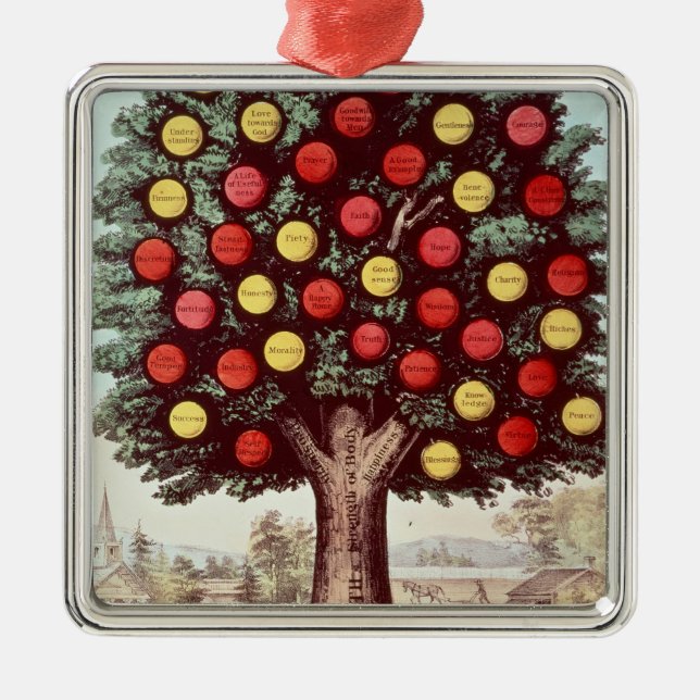 Ornamento De Metal A árvore da moderação, 1872 (Frente)