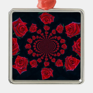 Ornamento De Metal A Beleza dos Rosas: Fantasia Floral