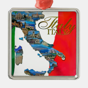 Ornamento De Metal A "bota italiana "