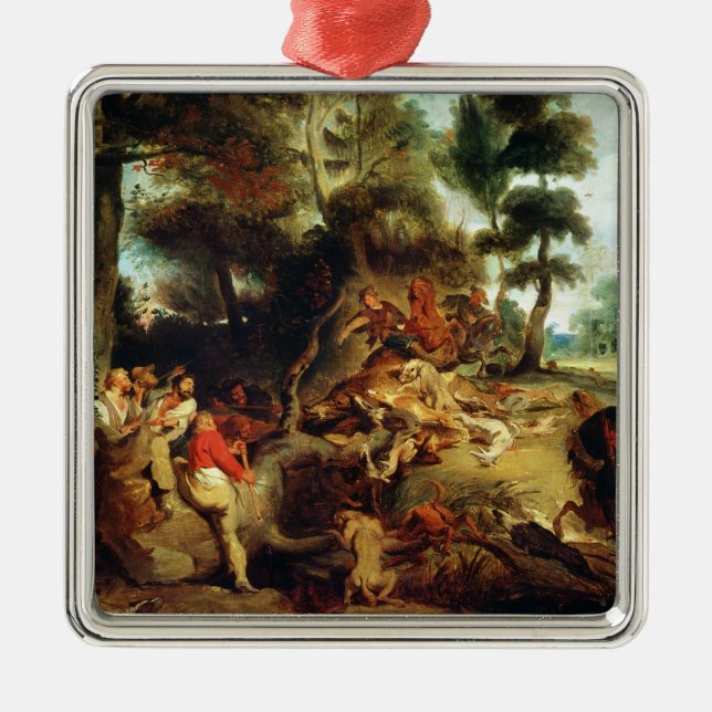 Ornamento De Metal A caça do javali (Frente)