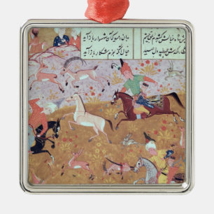 Ornamento De Metal A caça real