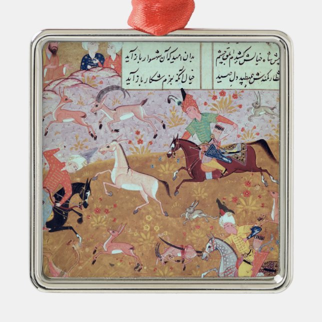 Ornamento De Metal A caça real (Frente)