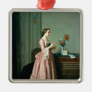 Ornamento De Metal A carta de amor