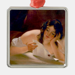 Ornamento De Metal A Carta do Amor (por Thomas Sully)