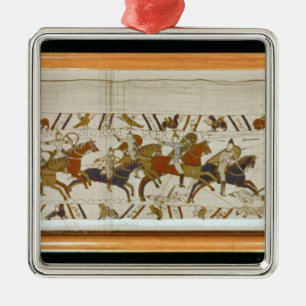 Ornamento De Metal A cavalaria normanda ataca o inglês