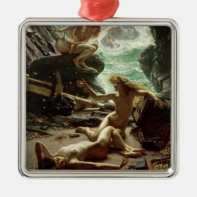 Ornamento De Metal A caverna da tempestade Ninfa, 1903 (óleo em (Frente)