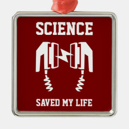 Ornamento De Metal A ciência salvou minha vida