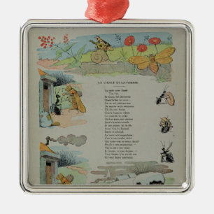 Ornamento De Metal A cigarra e a formiga das fábulas