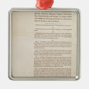 Ornamento De Metal A constituição de Estados Unidos, 1787